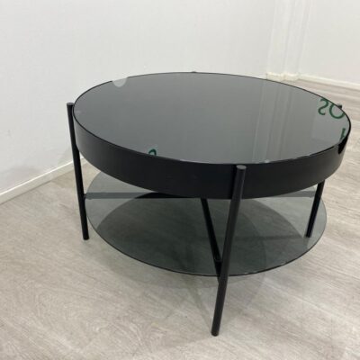 Musta Lasinen Sohvapöytä