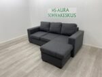 Tummanharmaa Divaanisohva 198x145 - Image 2