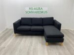 Musta Divaanisohva 210x150