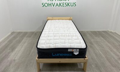 UUSI Sänkypaketti LUNESSA Saphire Hybridipatja  + Sängynrunko 200 x 90