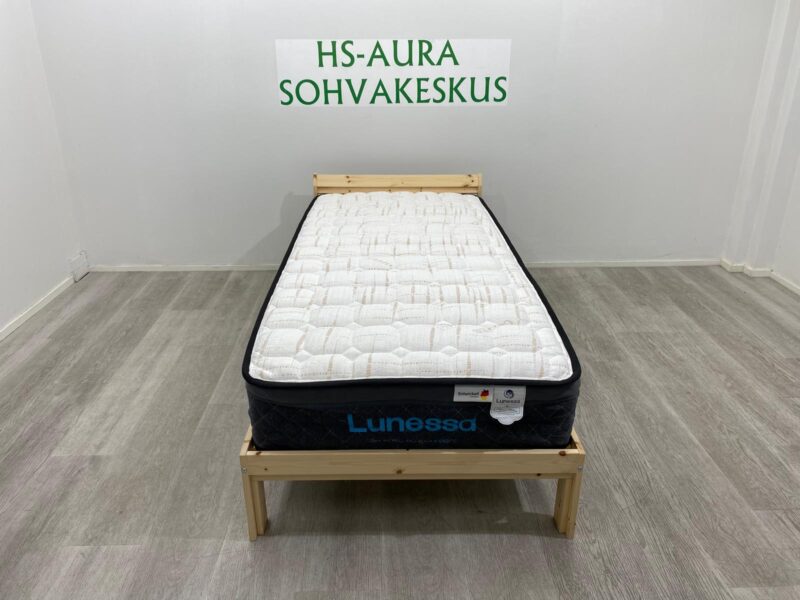 UUSI Sänkypaketti LUNESSA Saphire Hybridipatja  + Sängynrunko 200 x 90 - Image 1