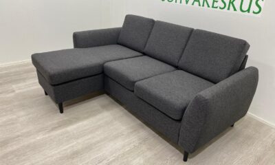 Tummanharmaa Divaanisohva