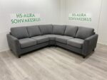 Tummanharmaa ASKO Kulmasohva