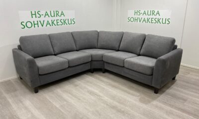 Tummanharmaa ASKO Kulmasohva