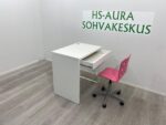 Lasten opiskelupöytä + pinkki säädettävä ja pyörivä tuoli - Image 2