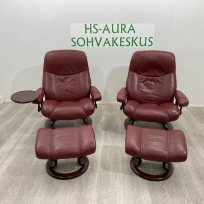 STRESSLESS Lepotuoli + Rahi  2 Kpl