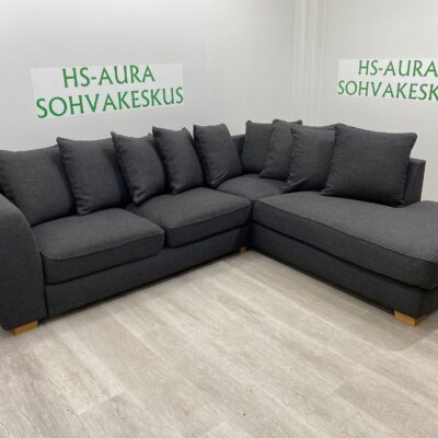 Musta BOSTON Kulmasohva