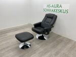 Pyörivä Keinonahkanojatuoli + Rahi Säädettävä Selkänoja - Image 3