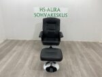 Pyörivä Keinonahkanojatuoli + Rahi Säädettävä Selkänoja - Image 2