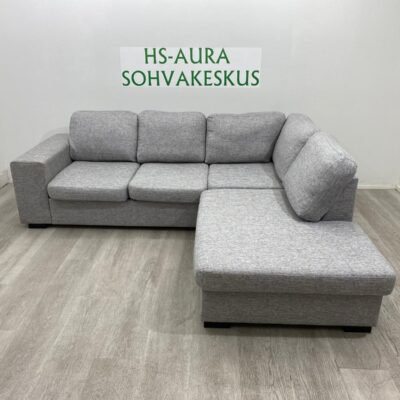 Vaaleanharmaa Kulmasohva 235 x 200